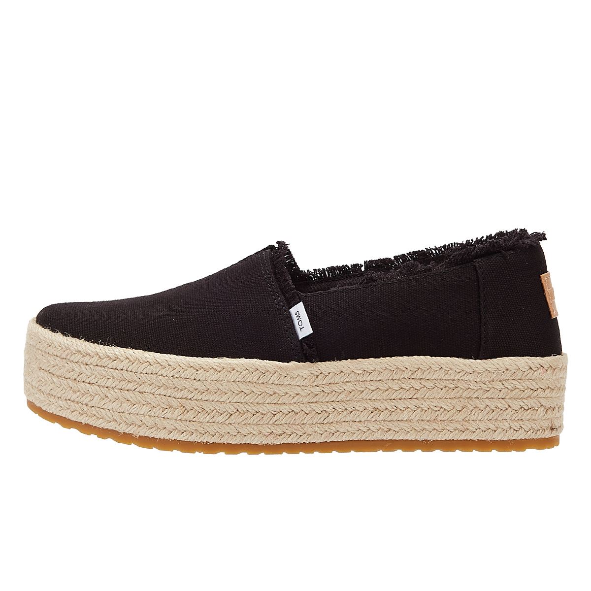 TOMS Canvas Valencia Damen Schwarze Espadrilles