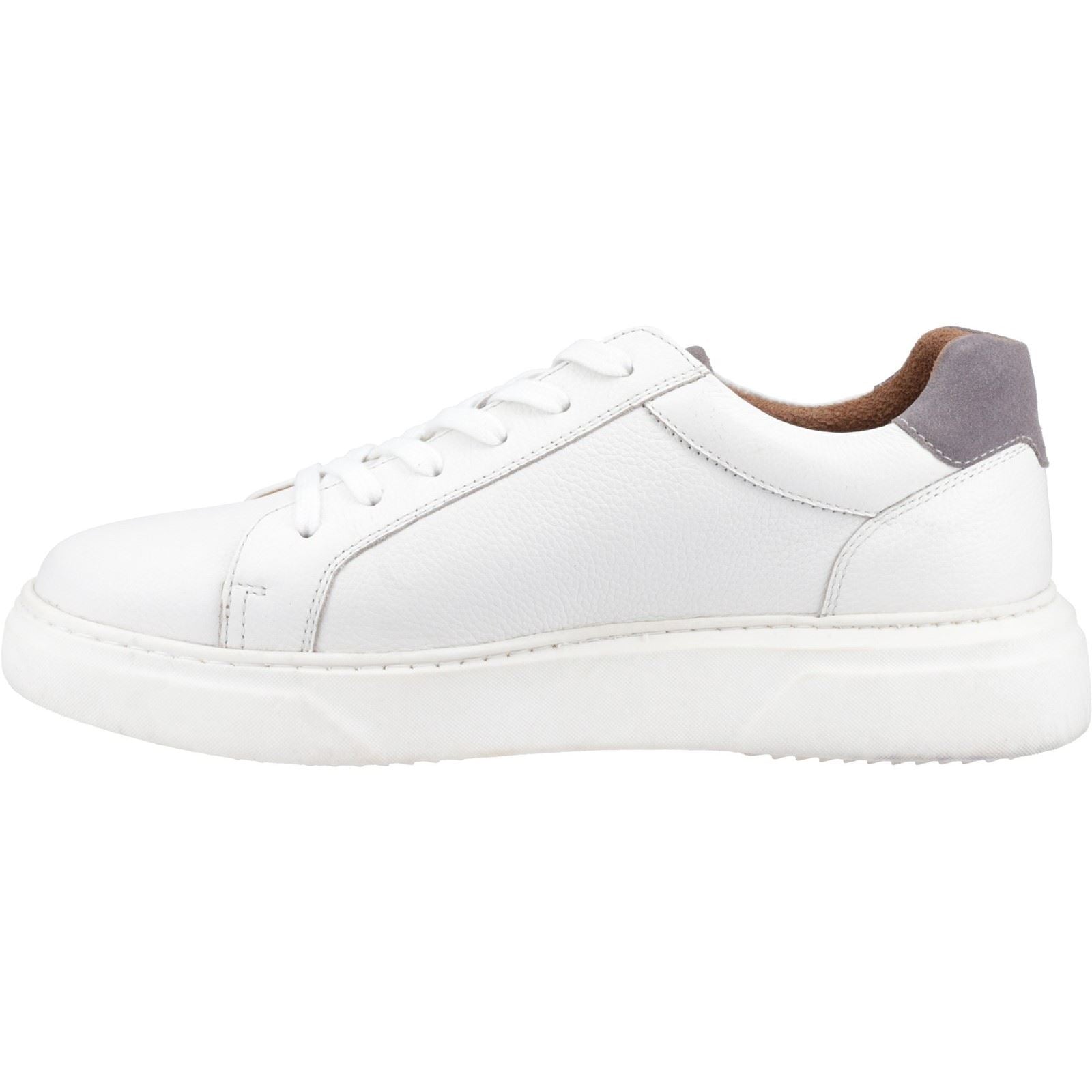 Hush Puppies Whelan Leder Herren Weiße Sneakers