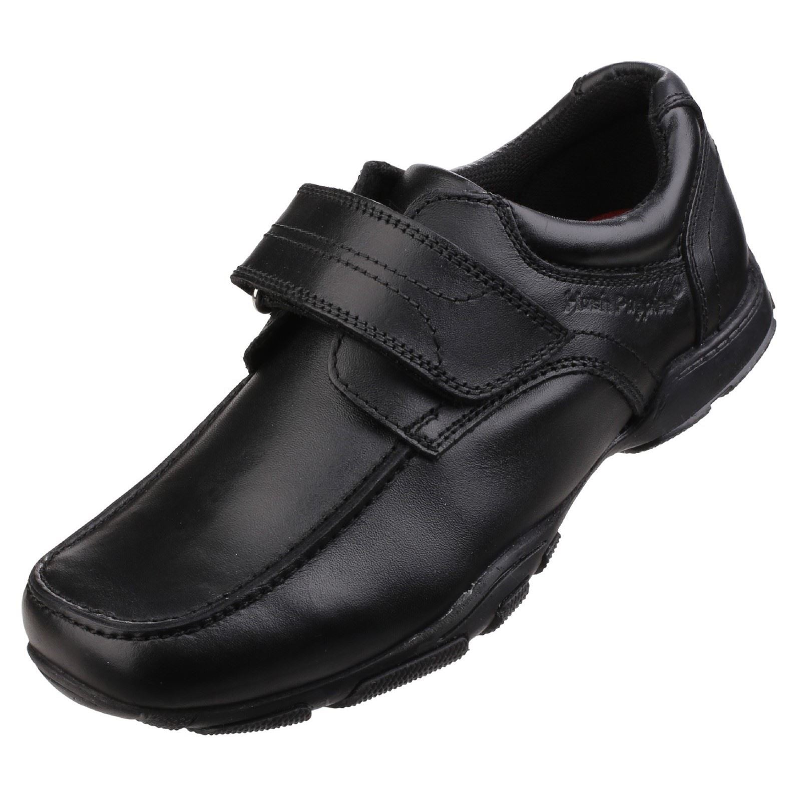 Hush Puppies Freddy 2 Junior Lederschuhe Für Jungen In Schwarz