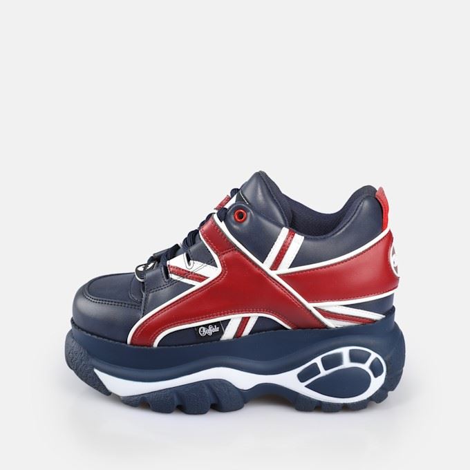 Buffalo 1339-14 Damen Sneaker Aus Blauem Leder