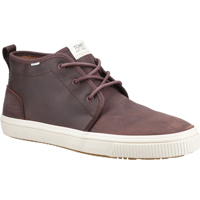 TOMS Carlo Mid Terrain Leder-Herren-Sneaker In Klee-Braun