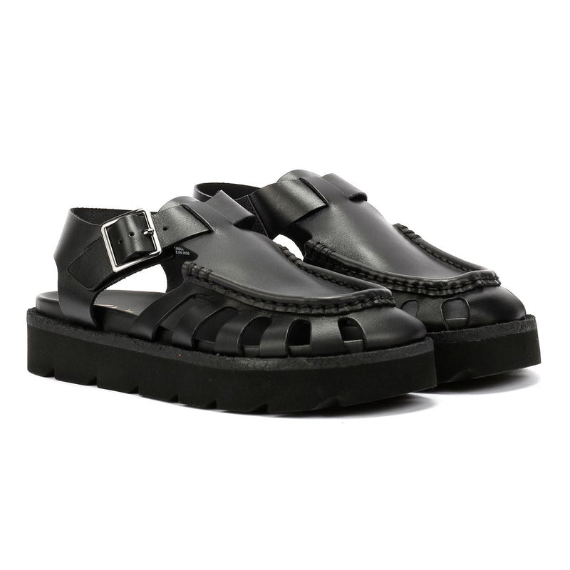 Clarks Originals Meadow Buckle Damen Sandalen Aus Schwarzem Leder
