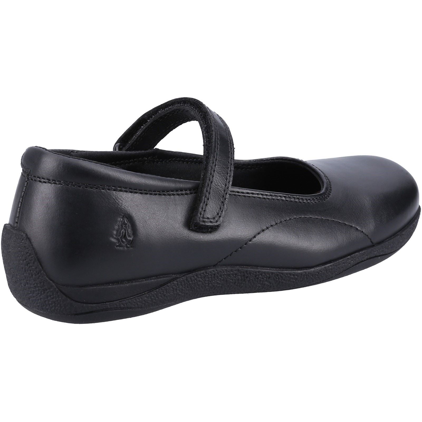 Hush Puppies Aria JNR Mädchenschuhe Aus Schwarzem Leder