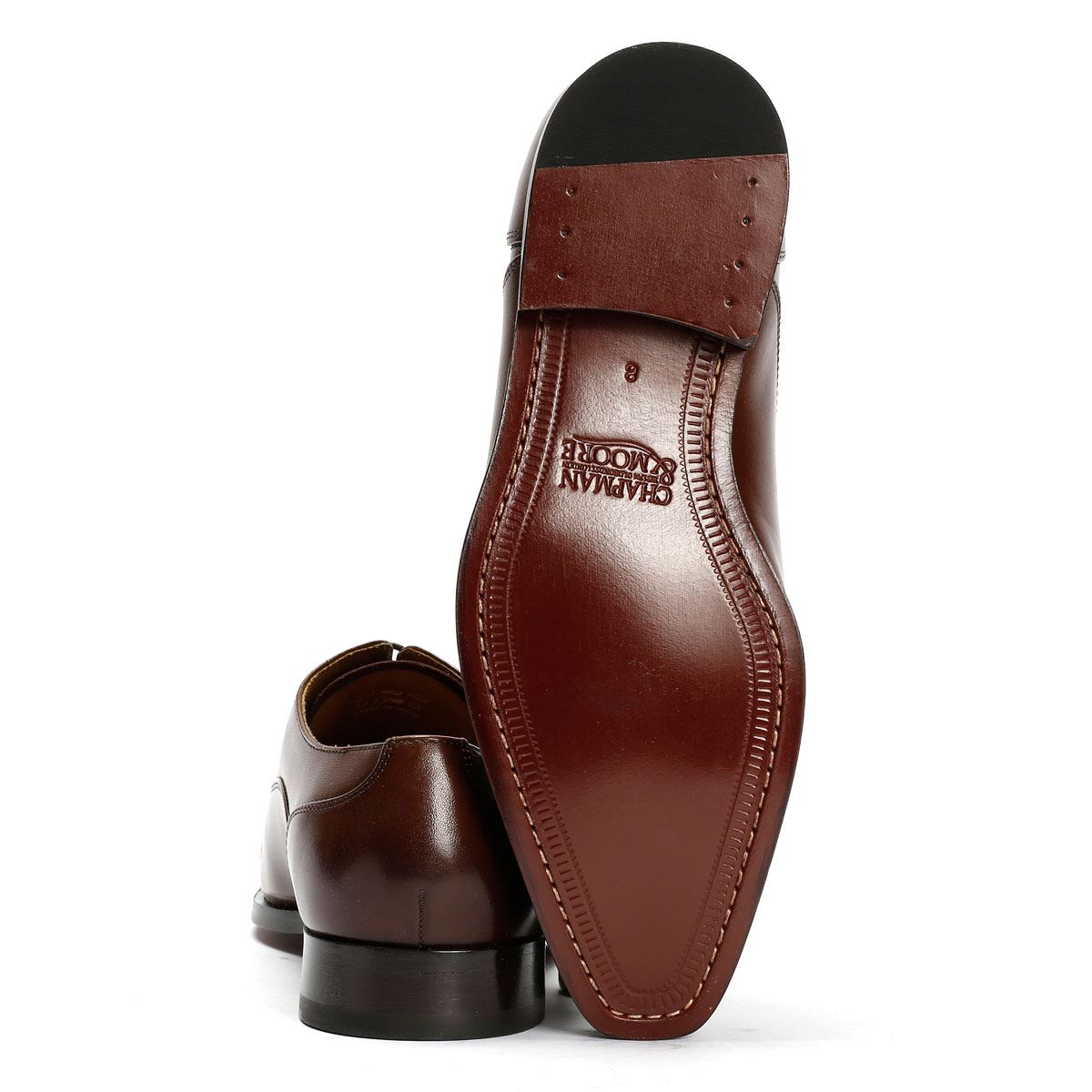 Chapman & Moore Toe Cap Oxford Herren Leder Braune Schnürschuhe
