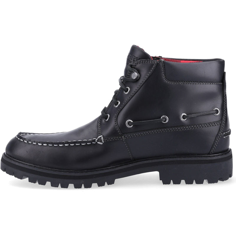 Sperry Authentic Original Lug Chukka Schwarze Farbe Herrenlederstiefel