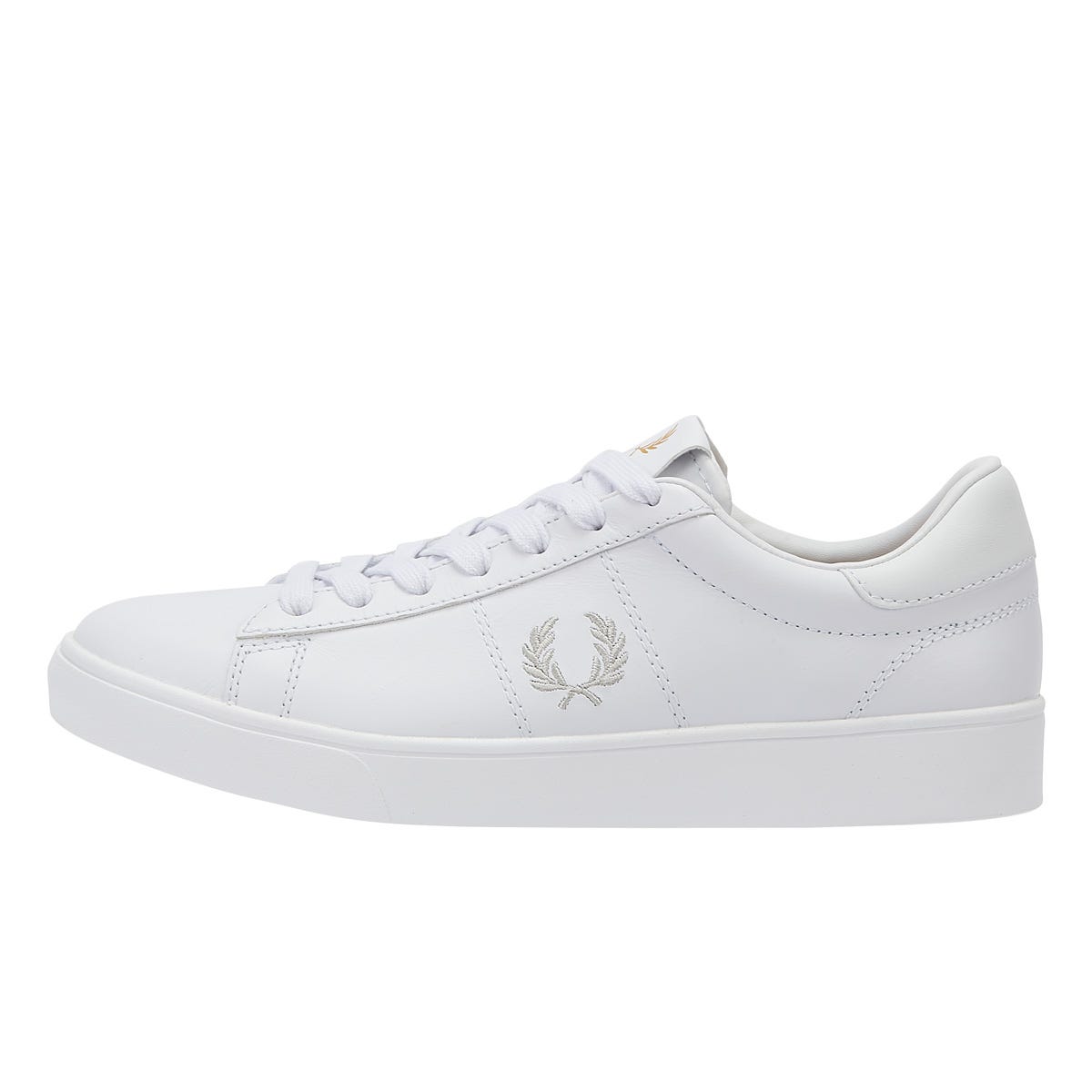 Fred Perry Spencer Leder Herren Weiß / Silber Turnschuhe