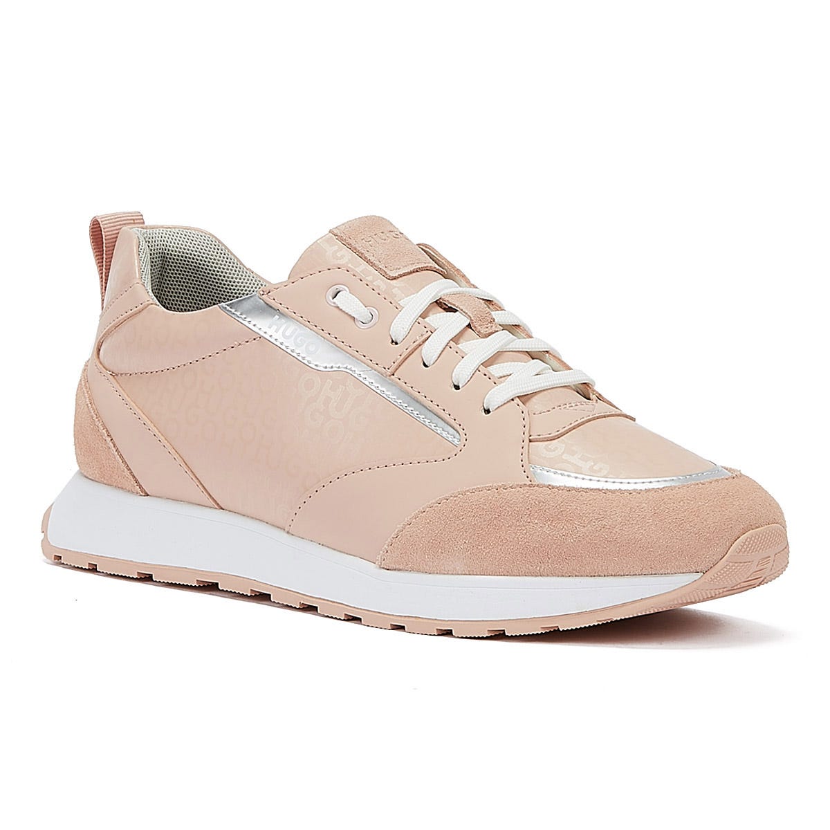 Hugo Icelin Runn Womens Print Hellbeige Turnschuhe