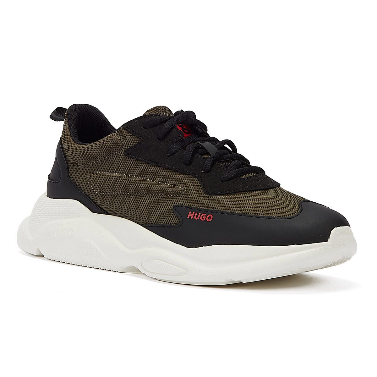 Hugo leon Runn Mens Dark Green Trainers