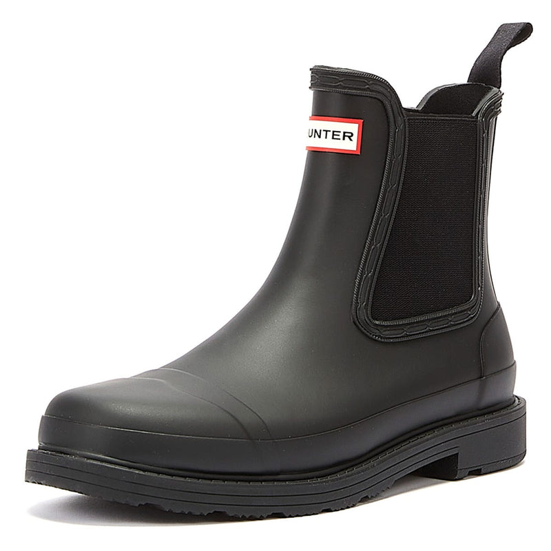 Hunter Commando Chelsea Damen Schwarze Stiefel