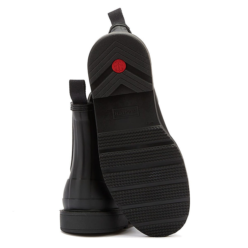 Hunter Commando Chelsea Damen Schwarze Stiefel