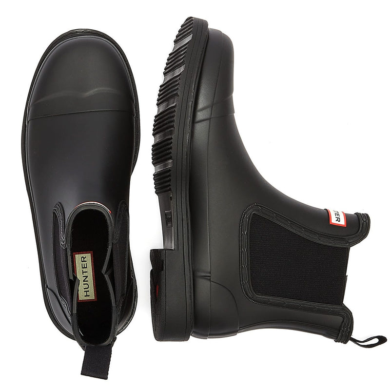 Hunter Commando Chelsea Damen Schwarze Stiefel