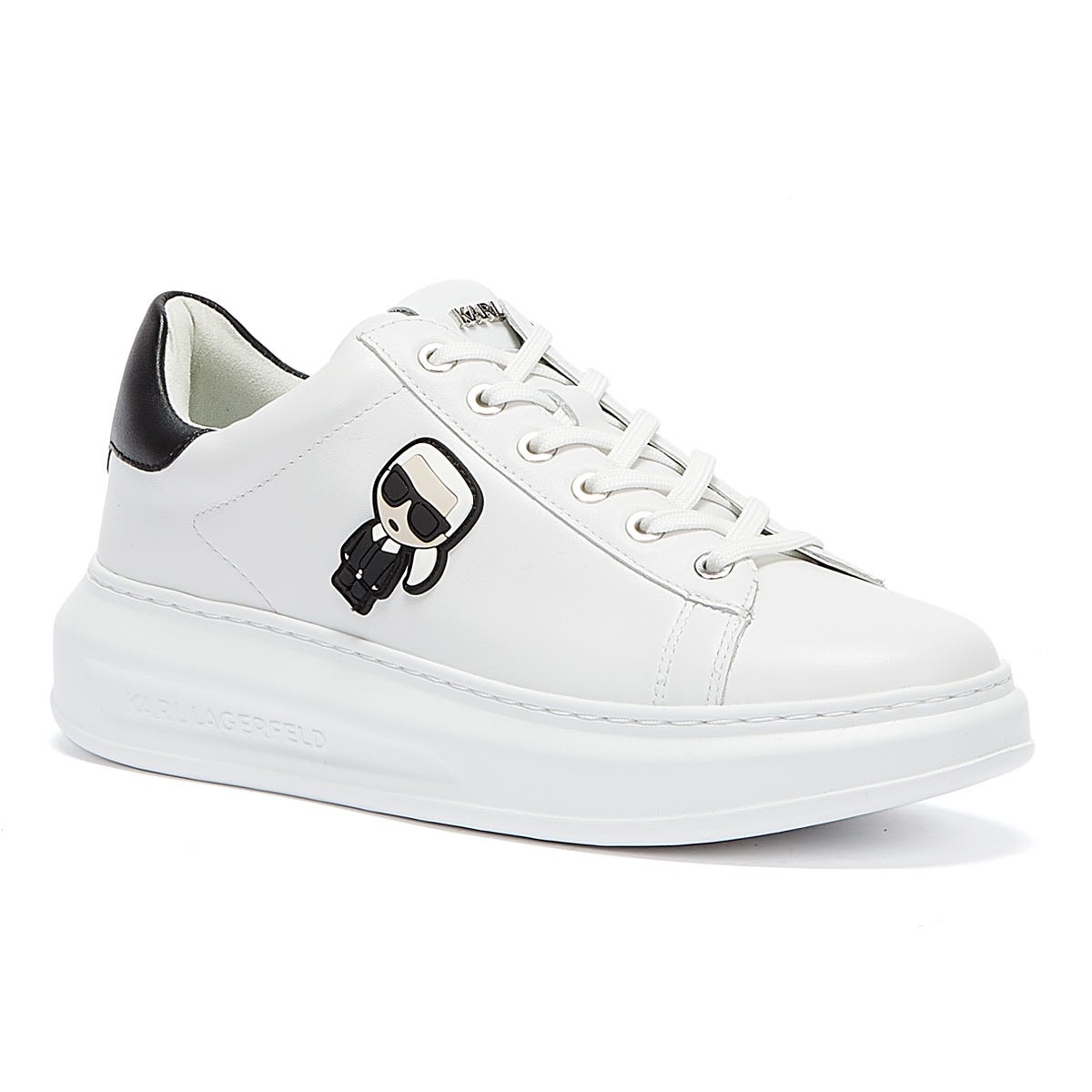 Karl Lagerfeld Ikonic Kapri Lo Lace Womens Weiß Turnschuhe