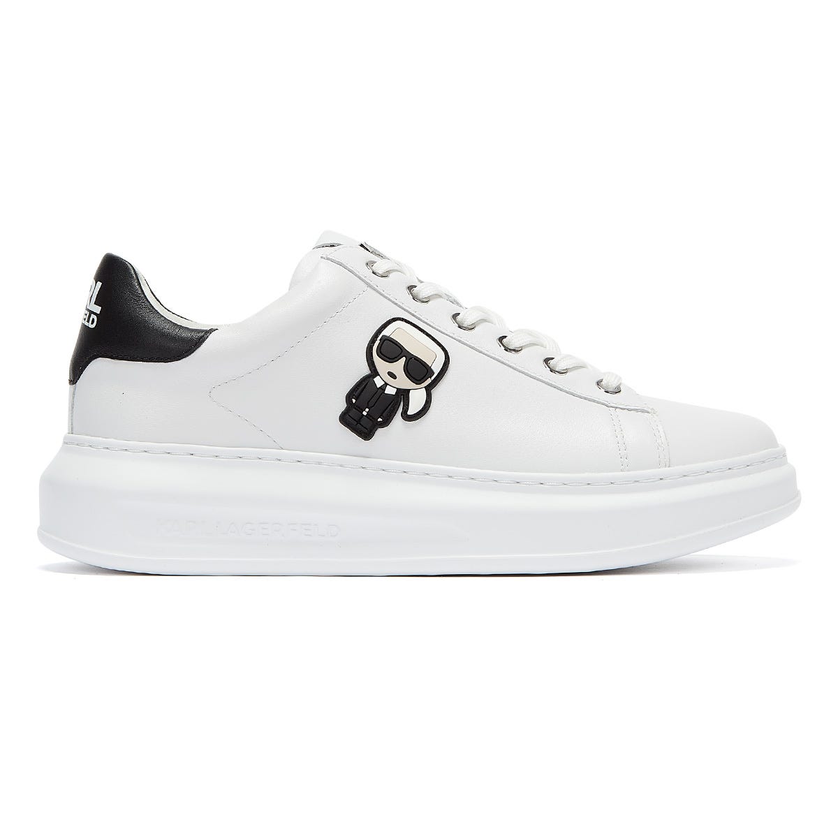 Karl Lagerfeld Ikonic Kapri Lo Lace Womens Weiß Turnschuhe