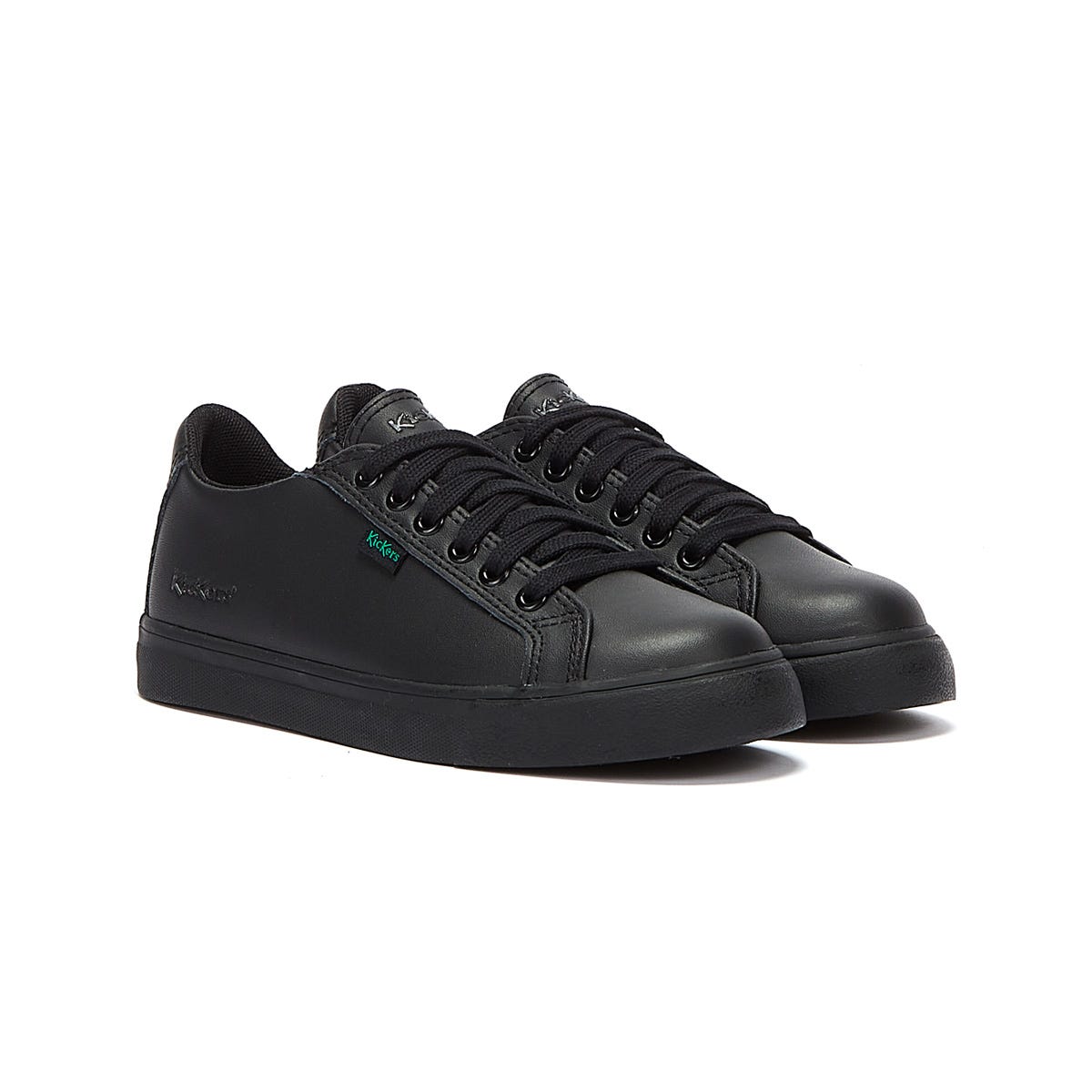 Kickers Tovni Lacer Leder Junior Schwarz Turnschuhe