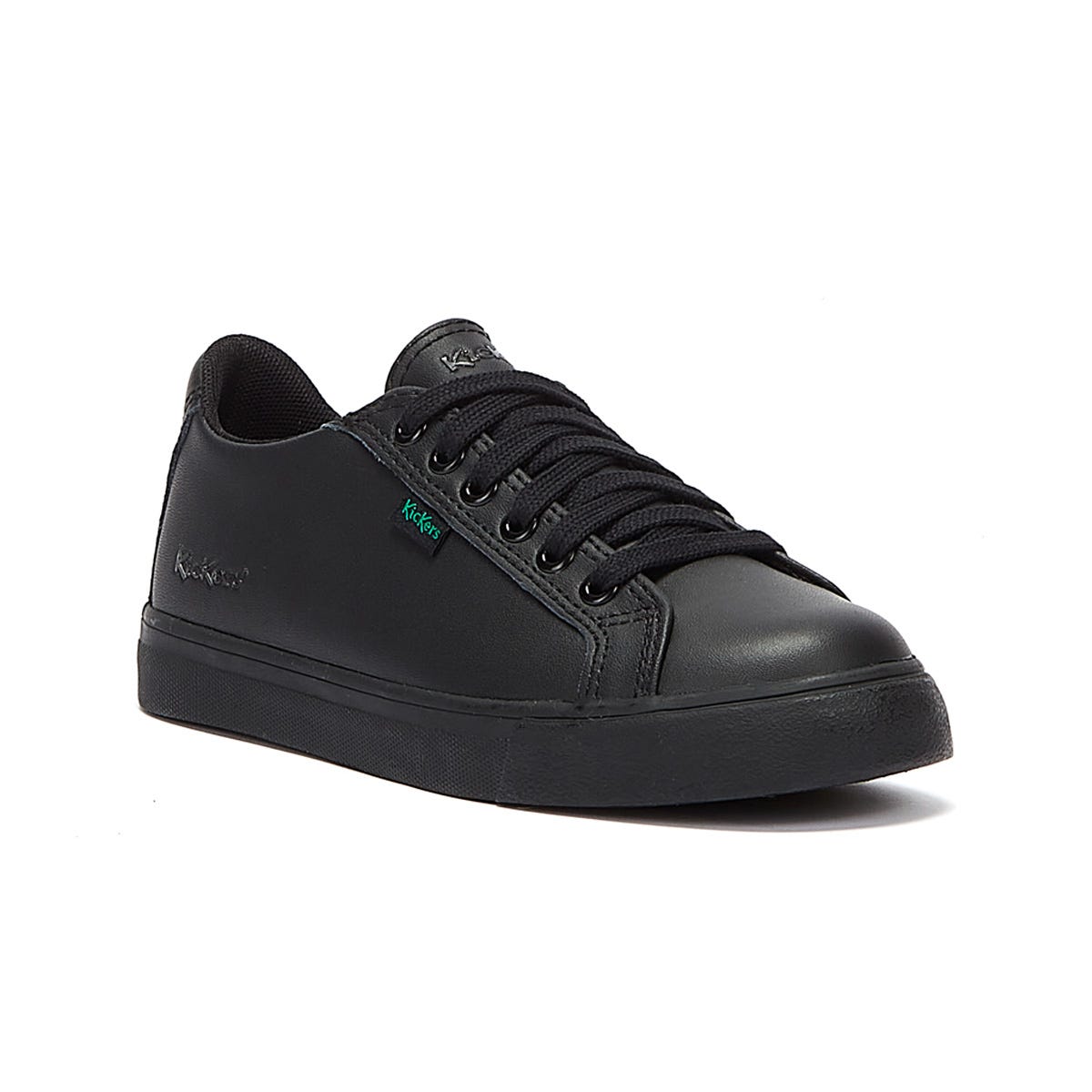 Kickers Tovni Lacer Leder Junior Schwarz Turnschuhe