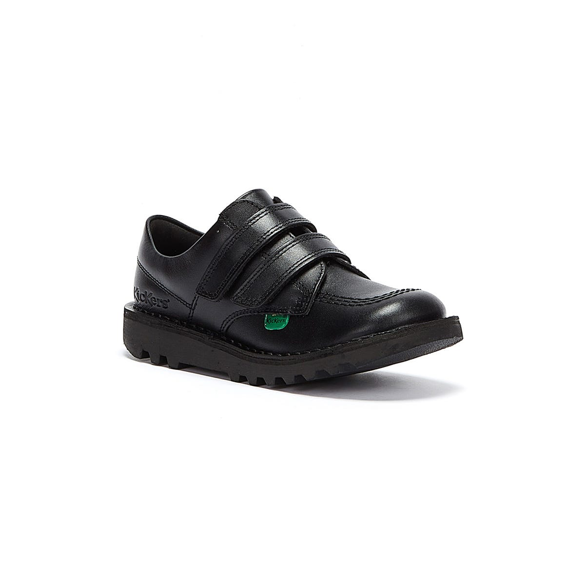 Kickers Infant Kick Lo Velcro Schwarz Leder Schuhe