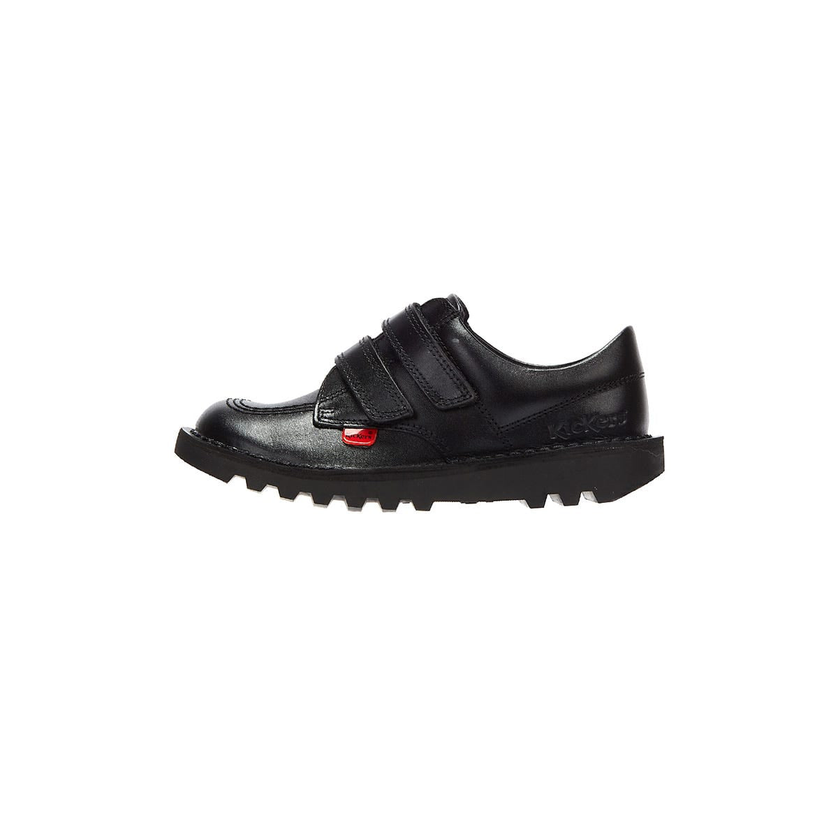 Kickers Infant Kick Lo Velcro Schwarz Leder Schuhe