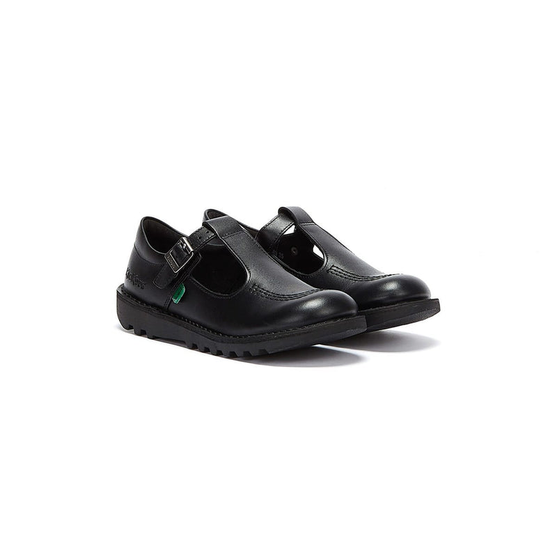 Kickers Kick T Infant Schwarz Leder Schuhe