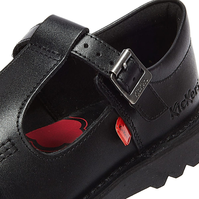 Kickers Kick T Infant Schwarz Leder Schuhe