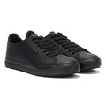 Kickers Schwarz Leder Tovni Lacer Turnschuhe