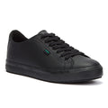 Kickers Schwarz Leder Tovni Lacer Turnschuhe