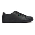 Kickers Schwarz Leder Tovni Lacer Turnschuhe