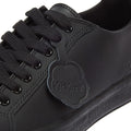 Kickers Schwarz Leder Tovni Lacer Turnschuhe
