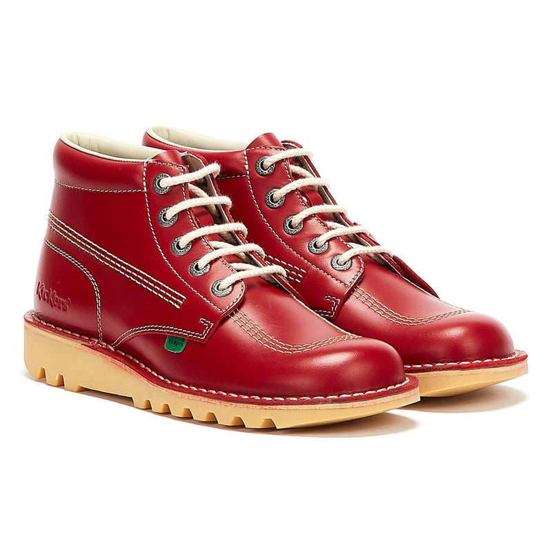 Kickers Kick Hi Herren Stiefel aus rotem Leder