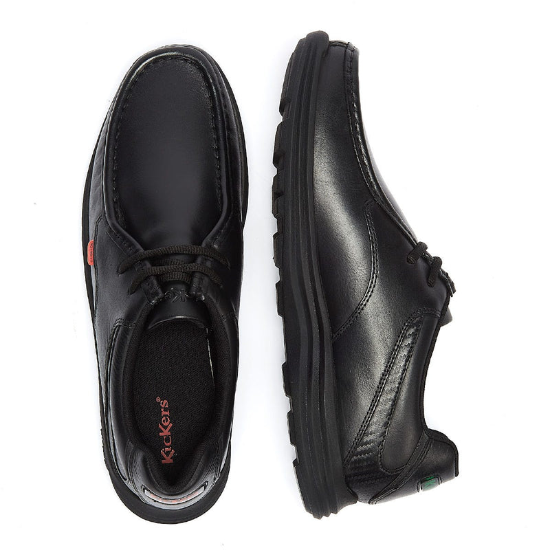 Kickers Reasan Lace Herren Schwarz Leder Schuhe
