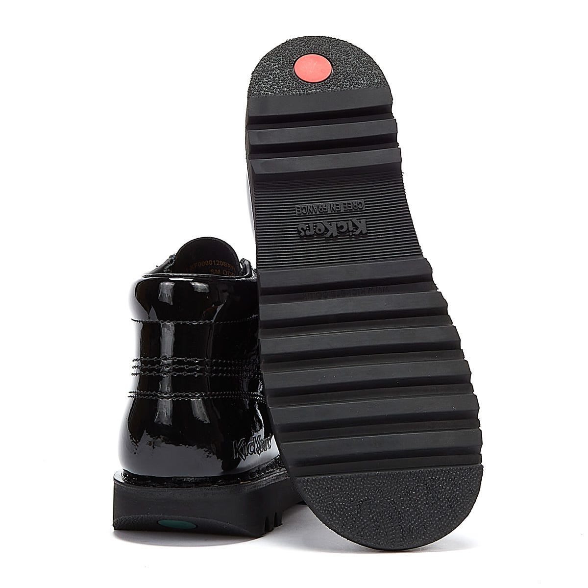 Kickers Kick Hi Womens Schwarz Lack Stiefel