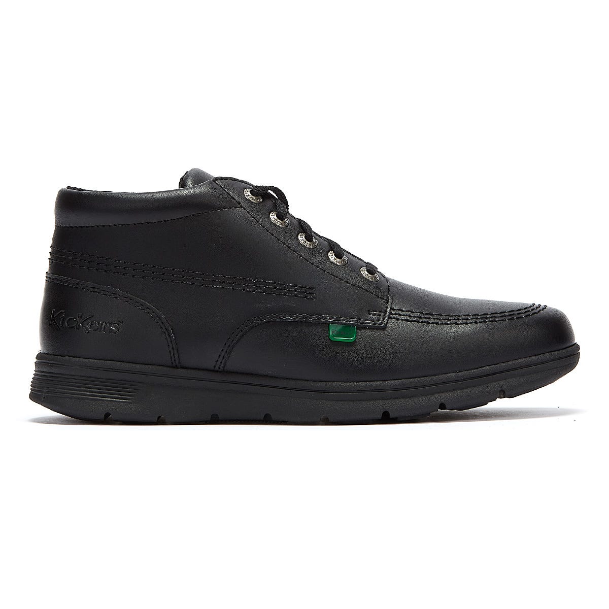 Kickers Kelland Lace Hi Schwarz Leder Stiefel