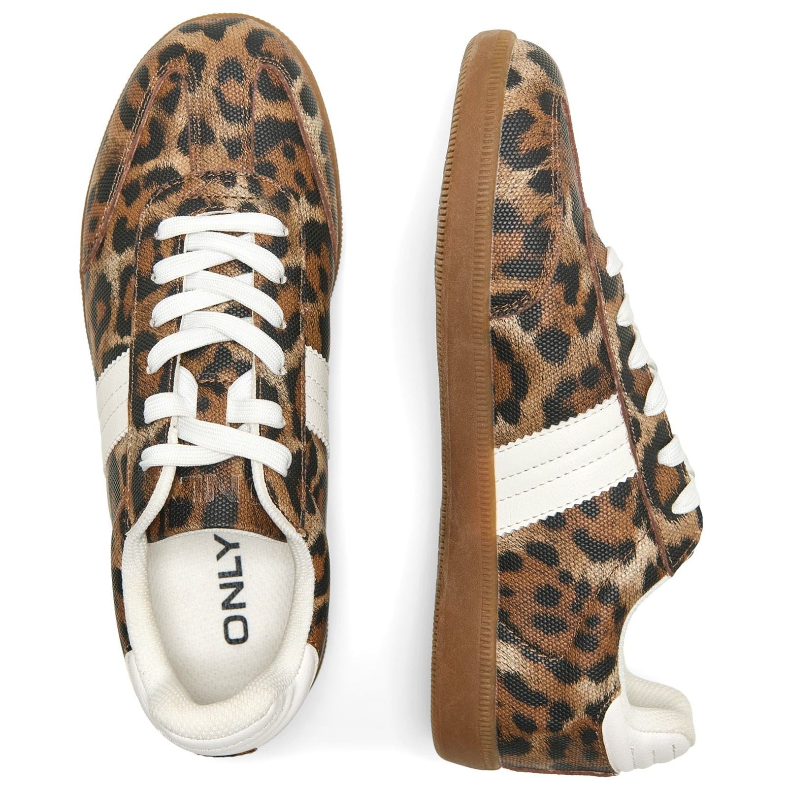 ONLY Amber Polyester Damen Sand/leopard Sneakers