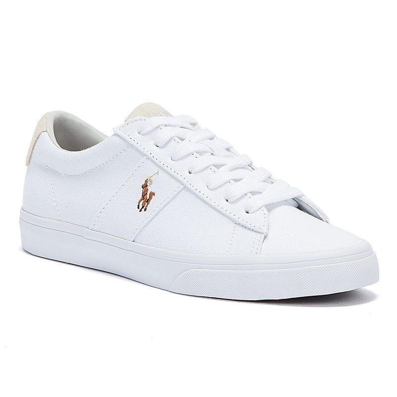 Ralph Lauren Sayer Segeltuch Weiß Turnschuhe