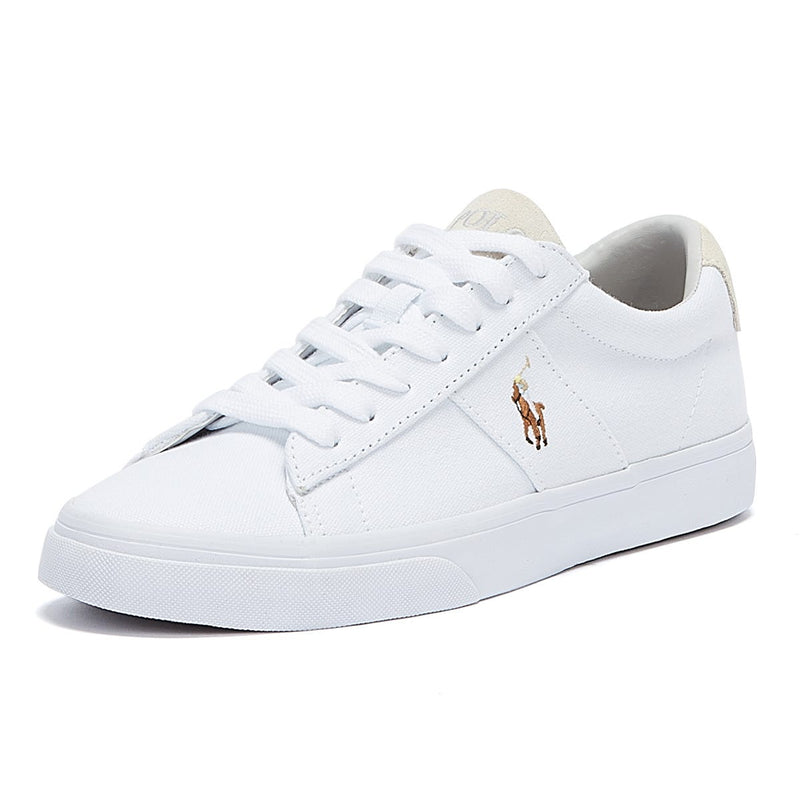 Ralph Lauren Sayer Segeltuch Weiß Turnschuhe