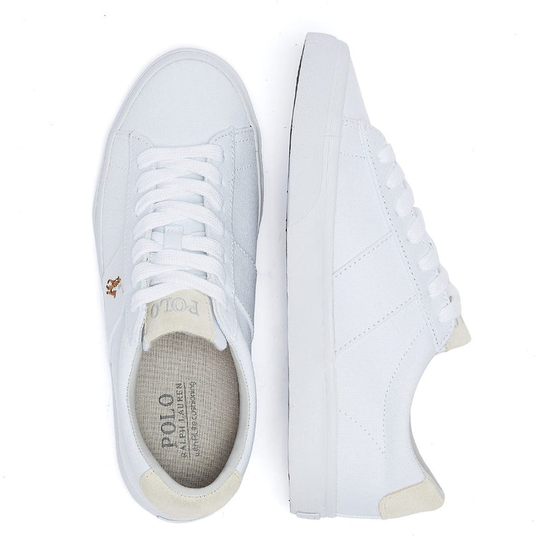 Ralph Lauren Sayer Segeltuch Weiß Turnschuhe