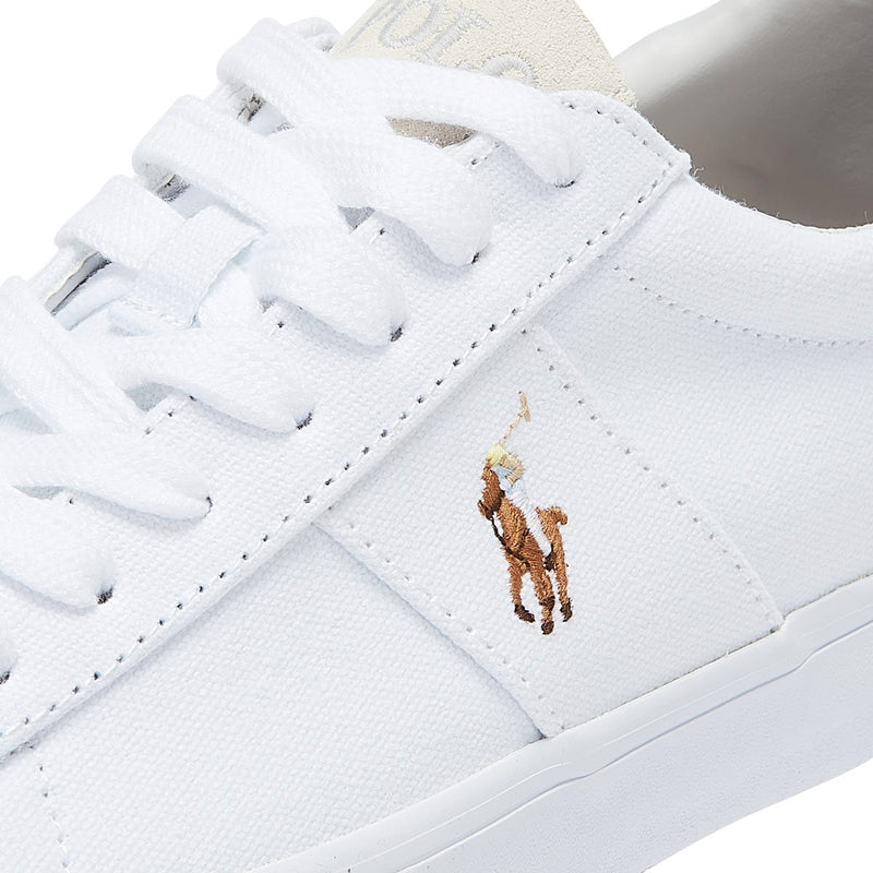 Ralph Lauren Sayer Segeltuch Weiß Turnschuhe