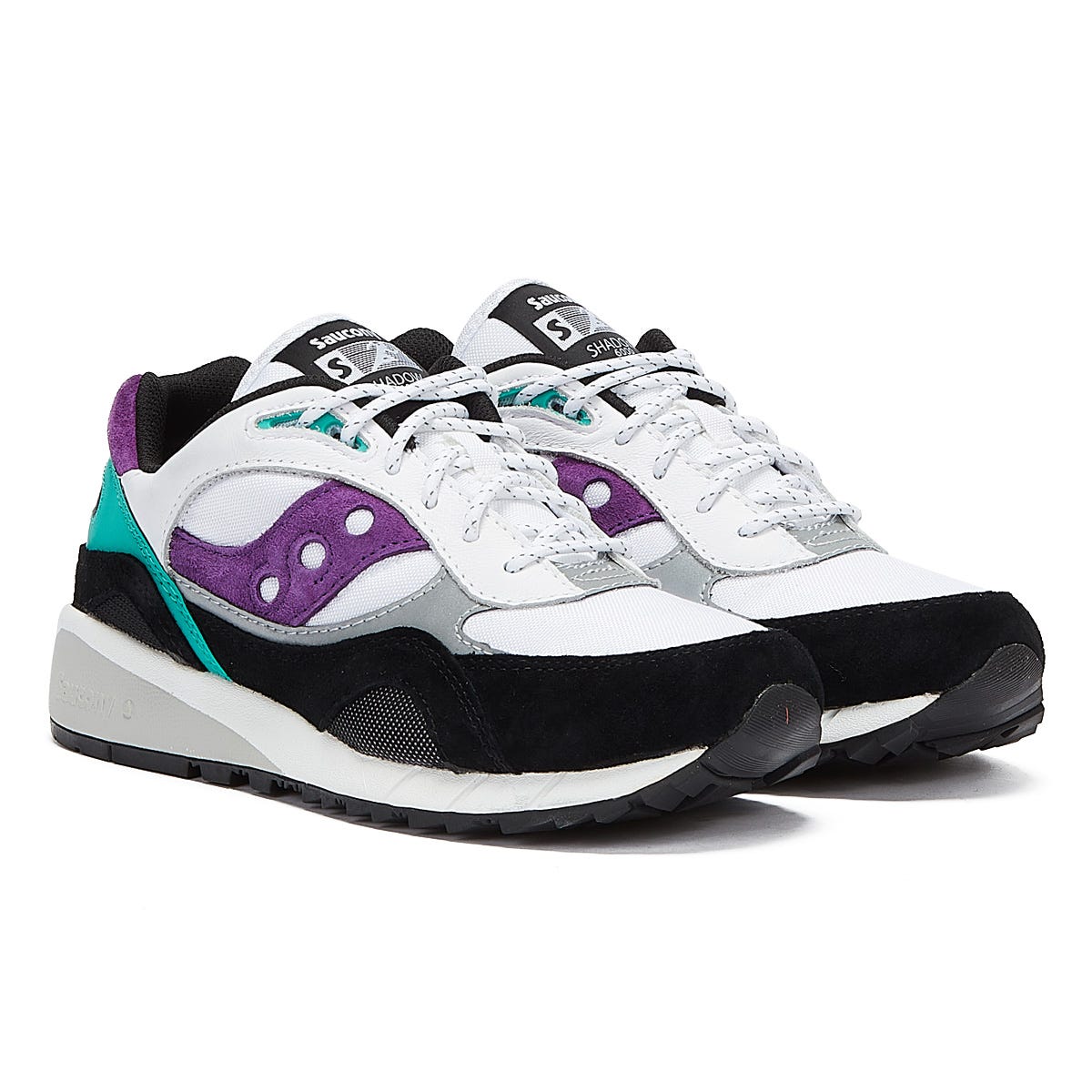 Saucony Shadow 6000 Herren Weiß / Teal / Lila Turnschuhe
