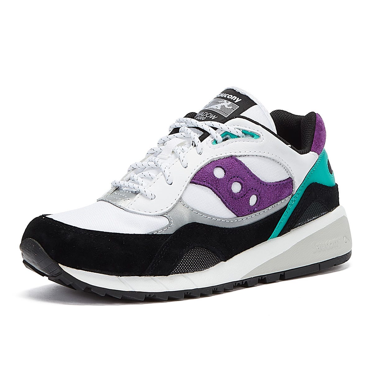 Saucony Shadow 6000 Herren Weiß / Teal / Lila Turnschuhe