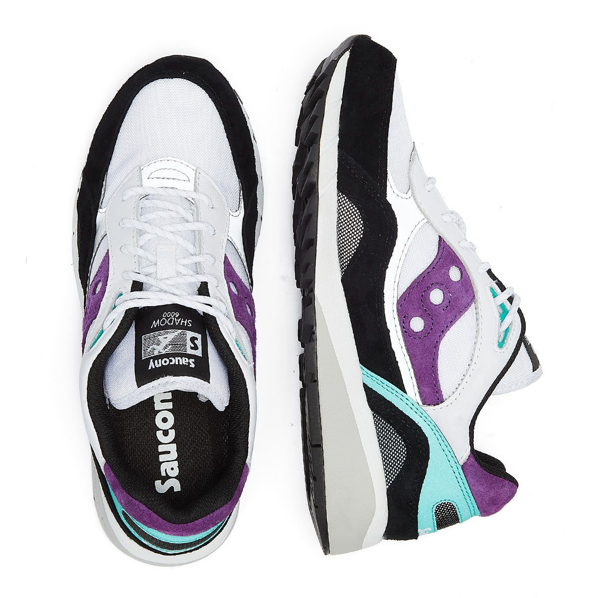 Saucony Shadow 6000 Herren Weiß / Teal / Lila Turnschuhe