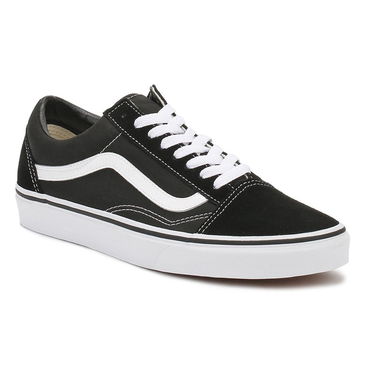 Vans Old Skool Damen Schwarz / Weiß Canvas Turnschuhe