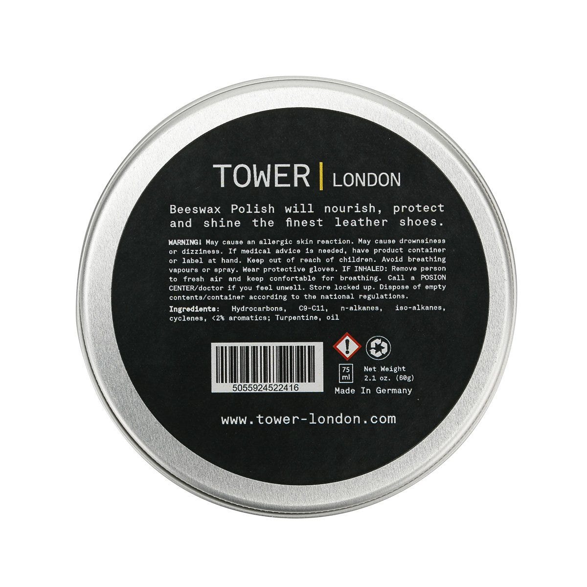 Tower London Schwarze Bienenwachspolitur (75ml)