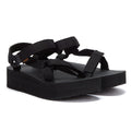 Teva Womens Black Flatform Universal Sandals