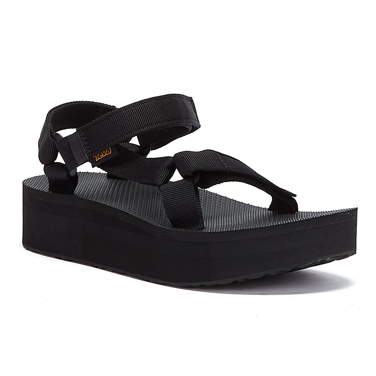 Teva Flatform Universal Damen Schwarze Sandalen