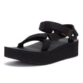 Teva Womens Black Flatform Universal Sandals