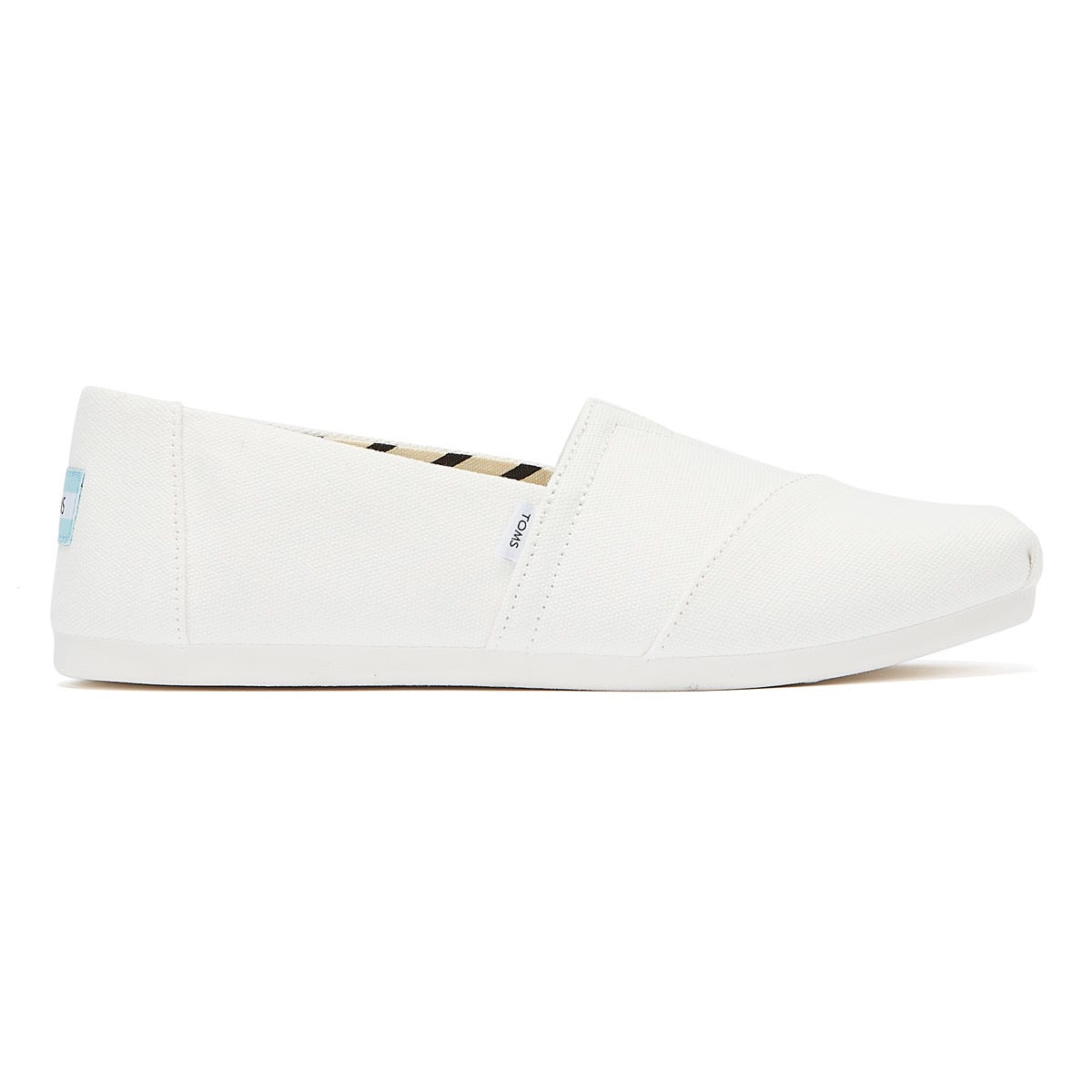 TOMS Alpargata Baumwolle Canvas Womens Weiß Espadrilles