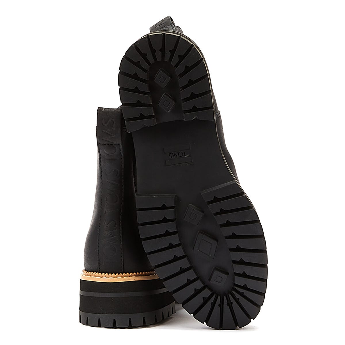 Toms Tom's Dakota Leder Damenstiefel Schwarz