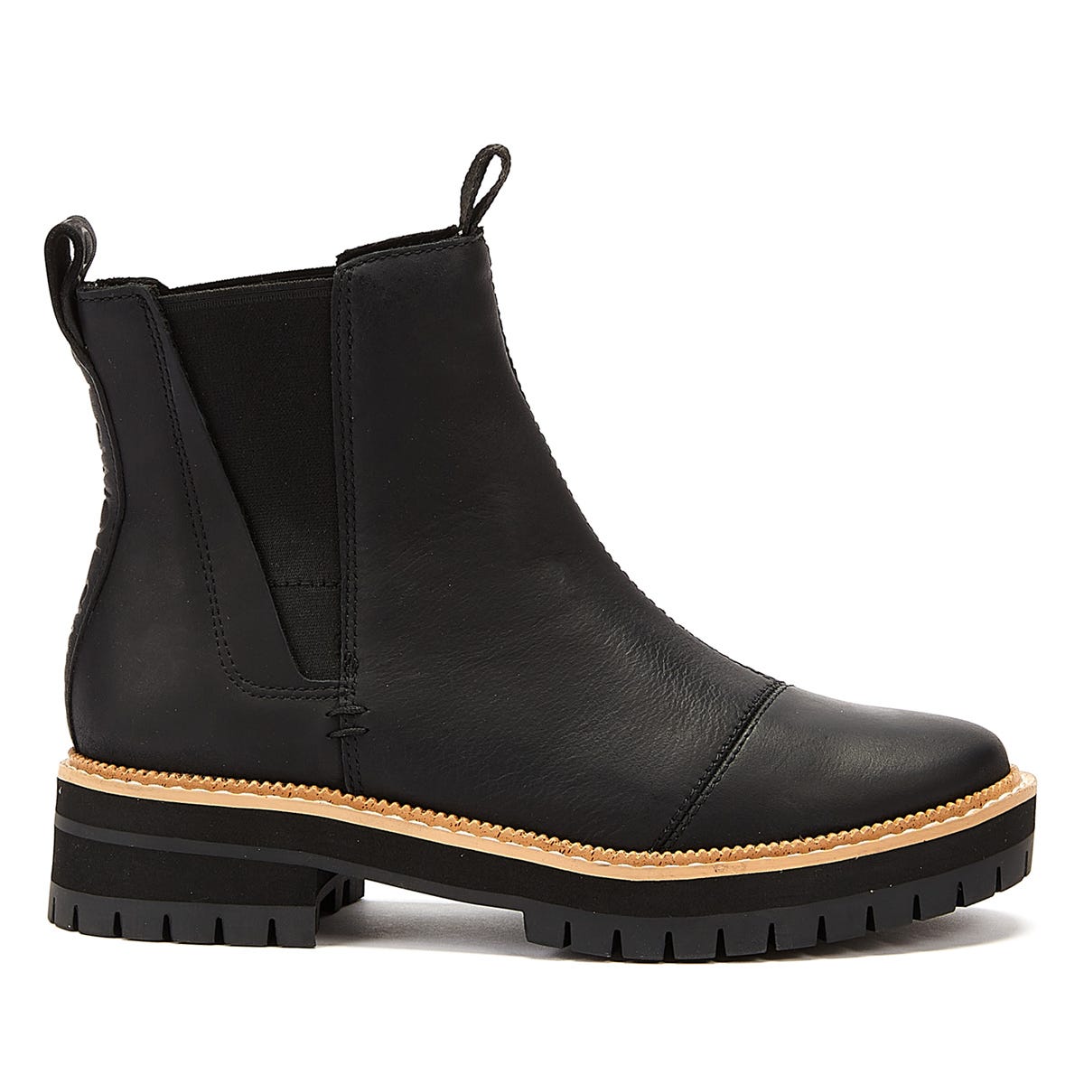 Toms Tom's Dakota Leder Damenstiefel Schwarz