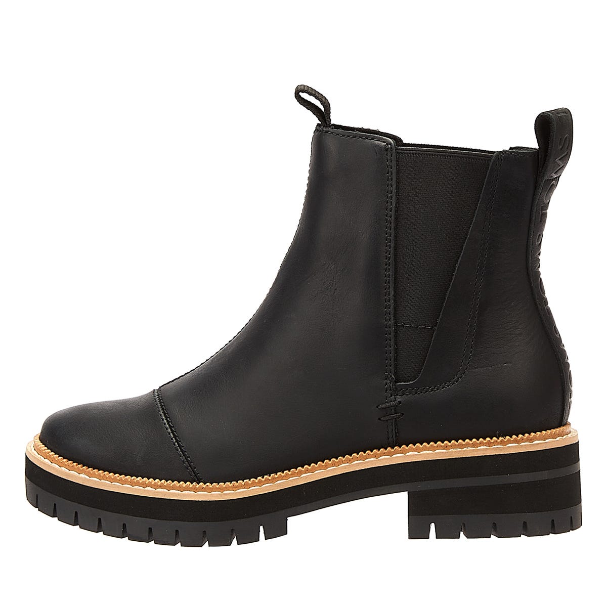 Toms Tom's Dakota Leder Damenstiefel Schwarz