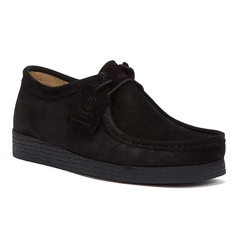 TOWER London Apache Schwarz Wildleder Schuhe