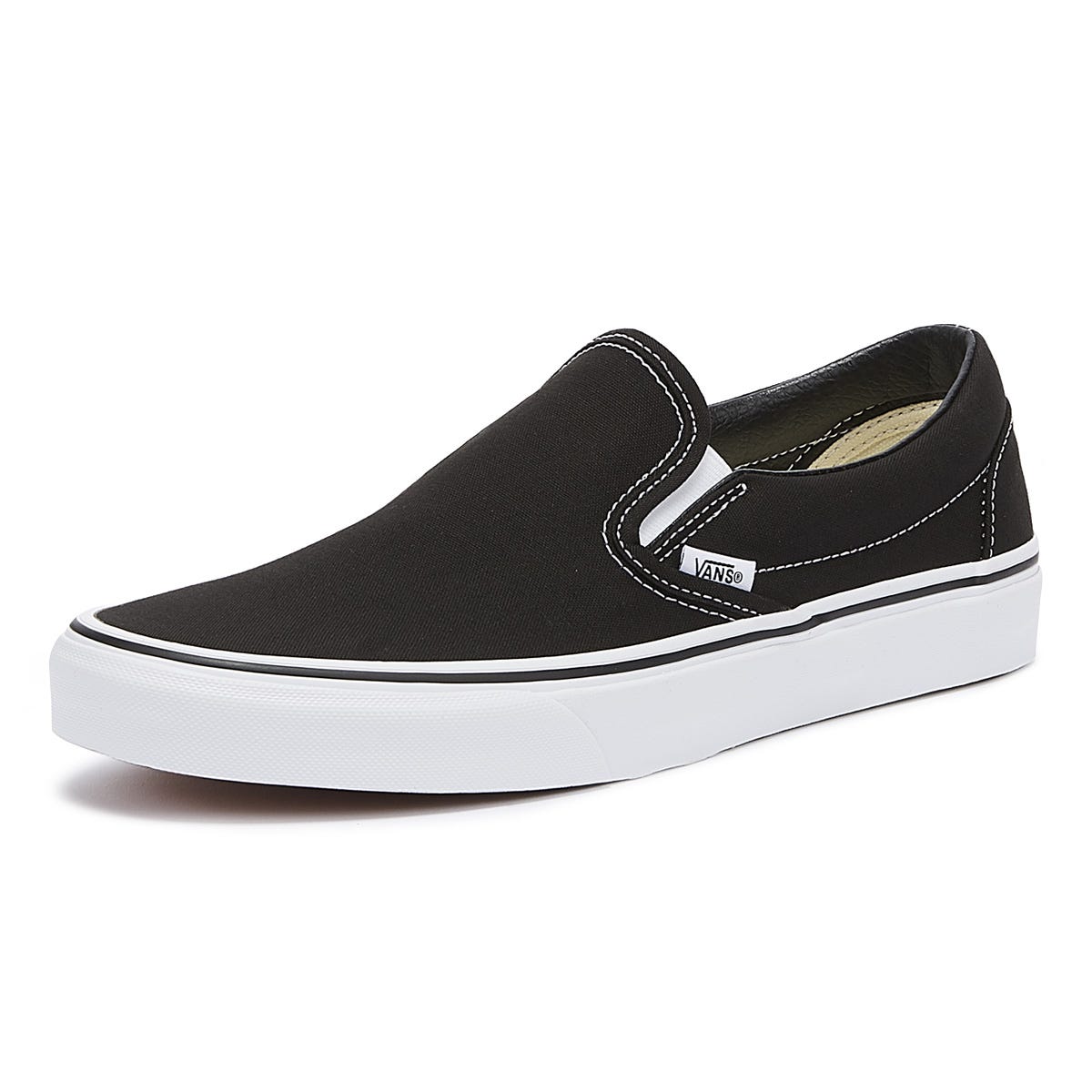 Vans Classic Slip on Schwarz / Weiß Canvas Turnschuhe